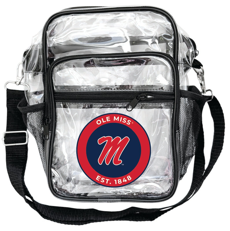 Mississippi Rebels "Ole Miss" Clear Messenger Crossbody Tote Bag Officially Licensed 