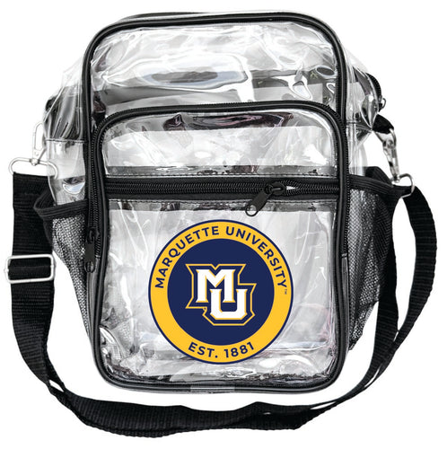 Marquette Golden Eagles Clear Messenger Crossbody Tote Bag Officially Licensed 