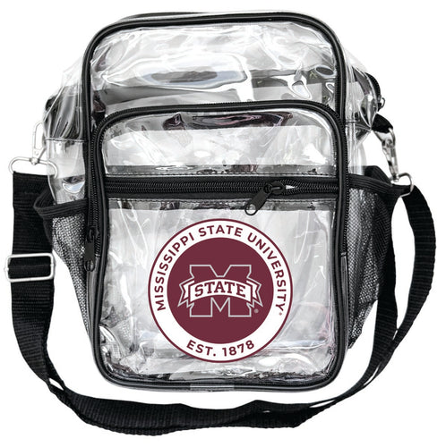 Mississippi State Bulldogs Clear Messenger Crossbody Tote Bag Officially Licensed 