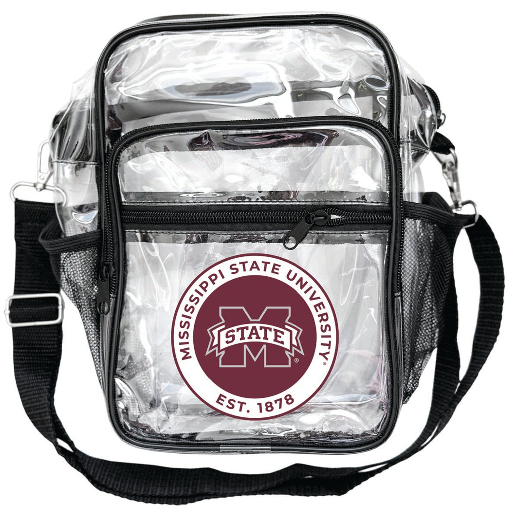 Mississippi State Bulldogs Clear Messenger Crossbody Tote Bag Officially Licensed 