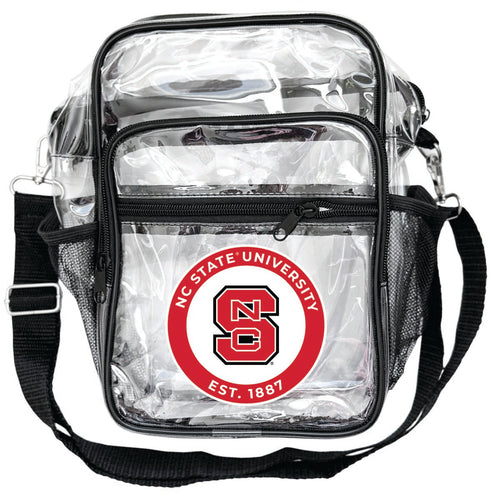 NC State Wolfpack Clear Messenger Crossbody Tote Bag Officially Licensed 