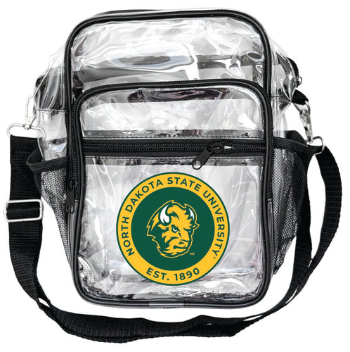 North Dakota State Bison Clear Messenger Crossbody Tote Bag Officially Licensed 