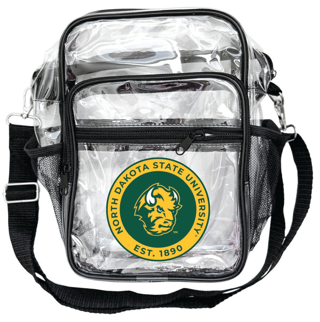North Dakota State Bison Clear Messenger Crossbody Tote Bag Officially Licensed 