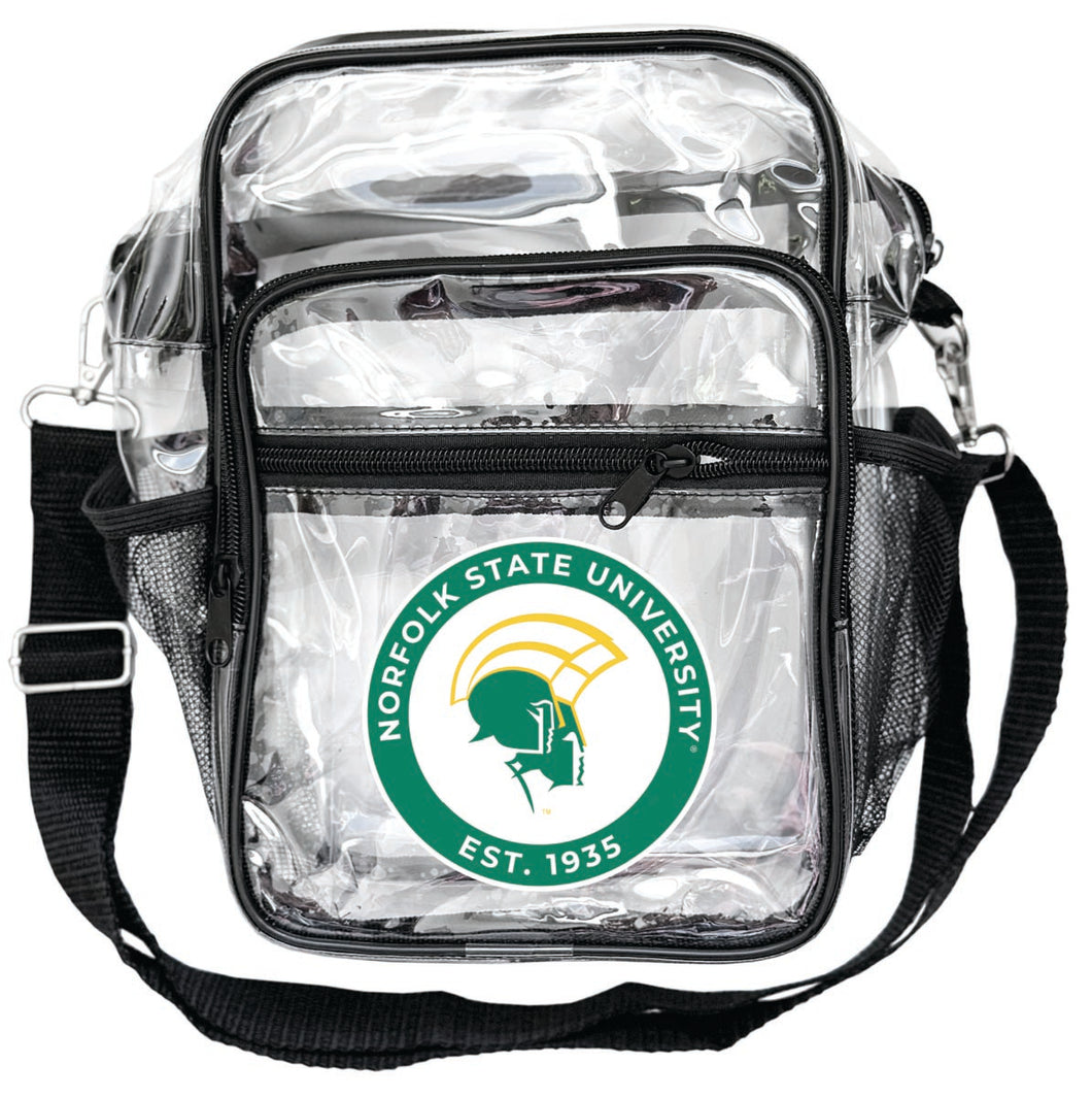 Norfolk State University Clear Messenger Crossbody Tote Bag Officially Licensed 