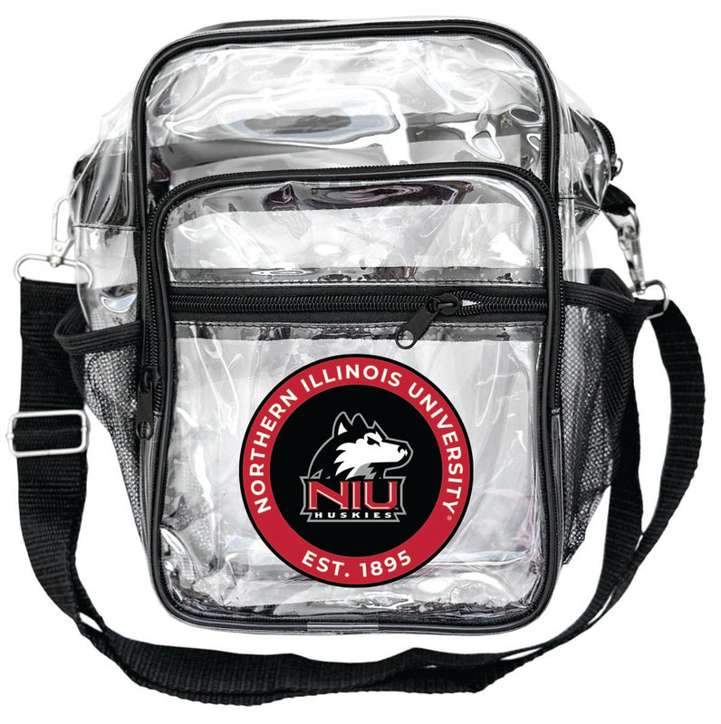 Northern Illinois Huskies Clear Messenger Crossbody Tote Bag Officially Licensed 