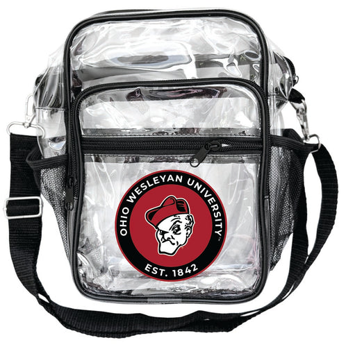 Ohio Wesleyan University Clear Messenger Crossbody Tote Bag Officially Licensed 