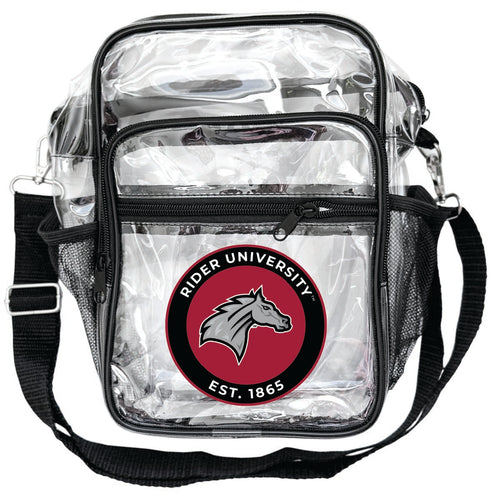 Rider University Broncs Clear Messenger Crossbody Tote Bag Officially Licensed 