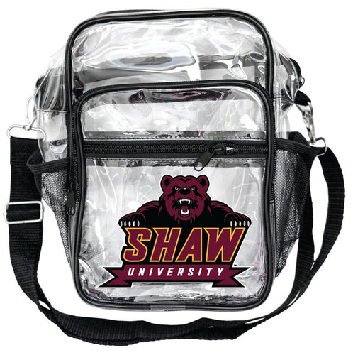 Shaw University Bears Clear Messenger Crossbody Tote Bag Officially Licensed 