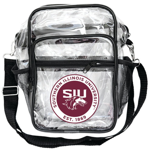 Southern Illinois Salukis Clear Messenger Crossbody Tote Bag Officially Licensed 