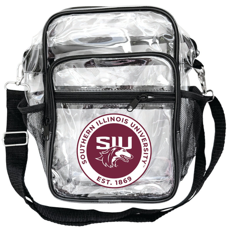 Southern Illinois Salukis Clear Messenger Crossbody Tote Bag Officially Licensed 