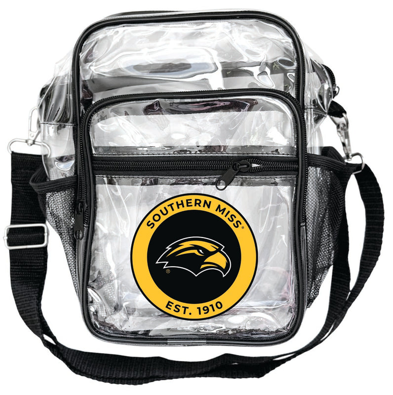 Southern Mississippi Golden Eagles Clear Messenger Crossbody Tote Bag Officially Licensed 