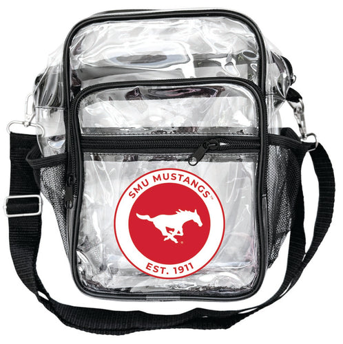 Southern Methodist University Clear Messenger Crossbody Tote Bag Officially Licensed 