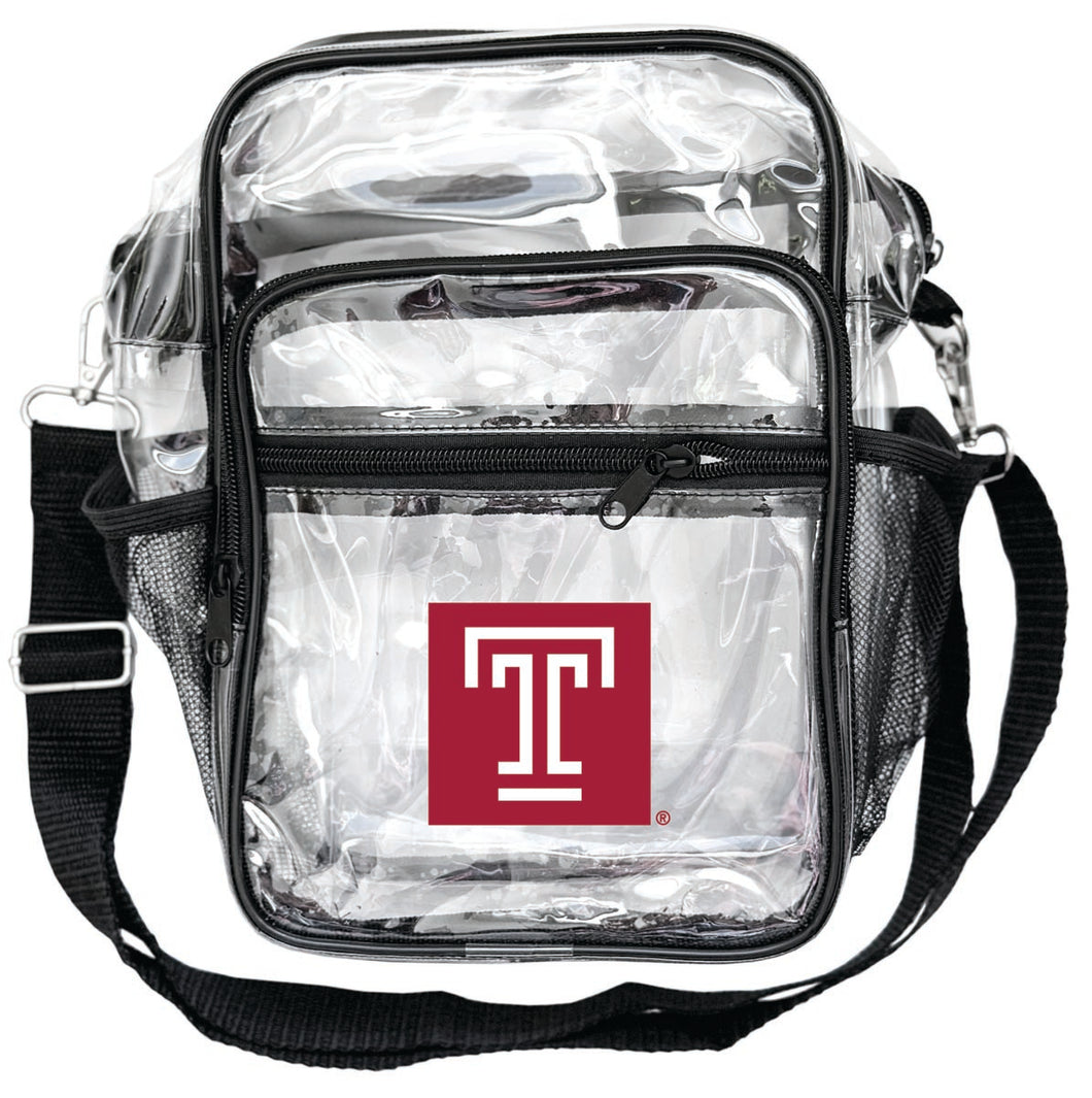 Temple University Clear Messenger Crossbody Tote Bag Officially Licensed 
