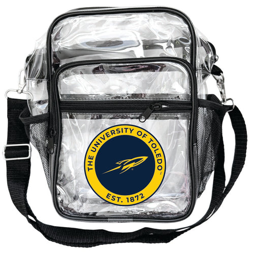 Toledo Rockets Clear Messenger Crossbody Tote Bag Officially Licensed 