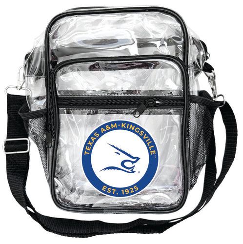 Texas A&M Kingsville Javelinas Clear Messenger Crossbody Tote Bag Officially Licensed 