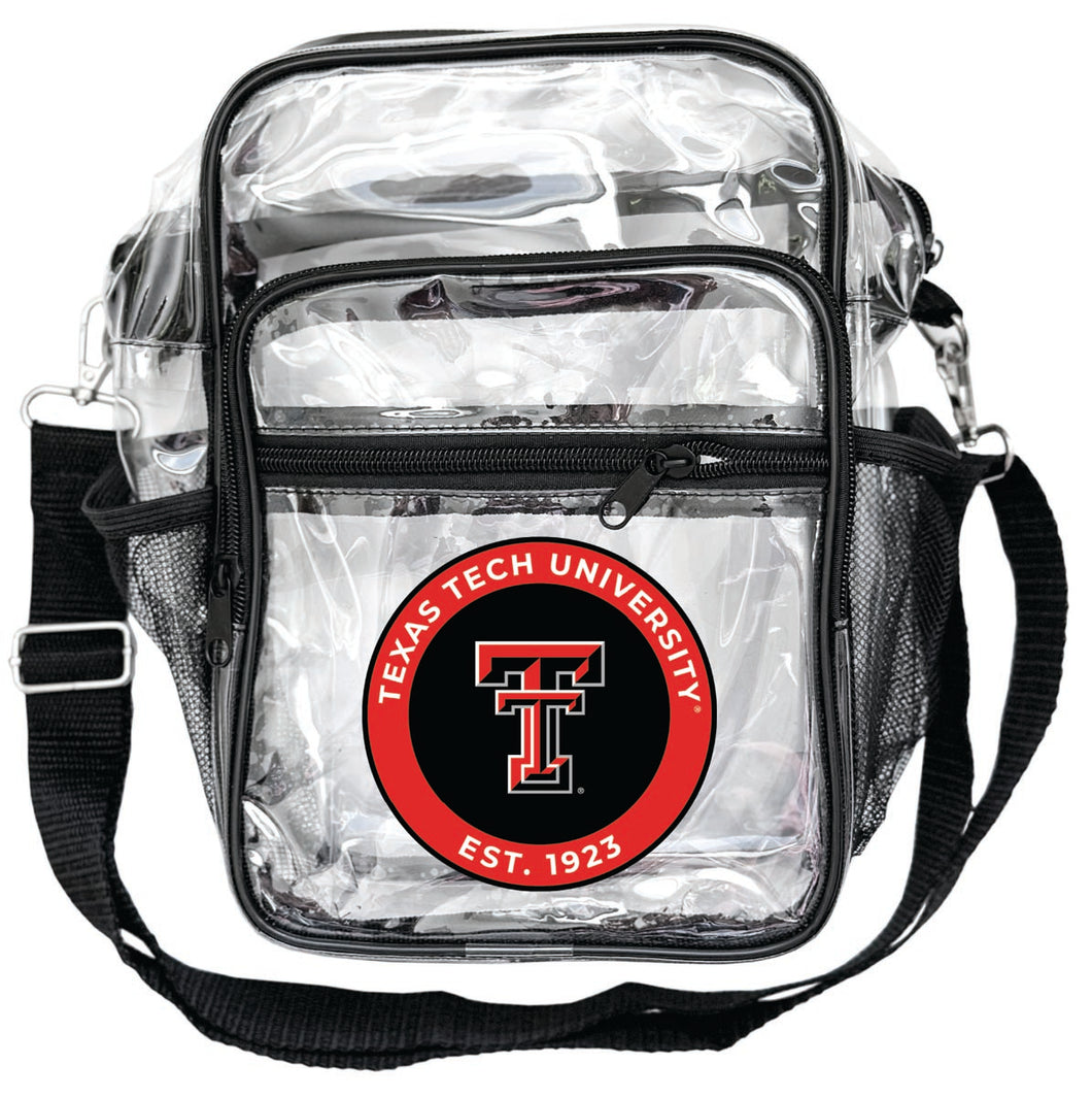 Texas Tech Red Raiders Clear Messenger Crossbody Tote Bag Officially Licensed 