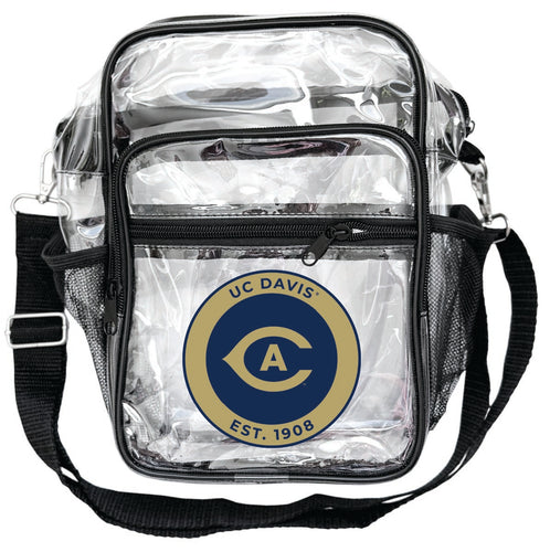 UC Davis Aggies Clear Messenger Crossbody Tote Bag Officially Licensed 