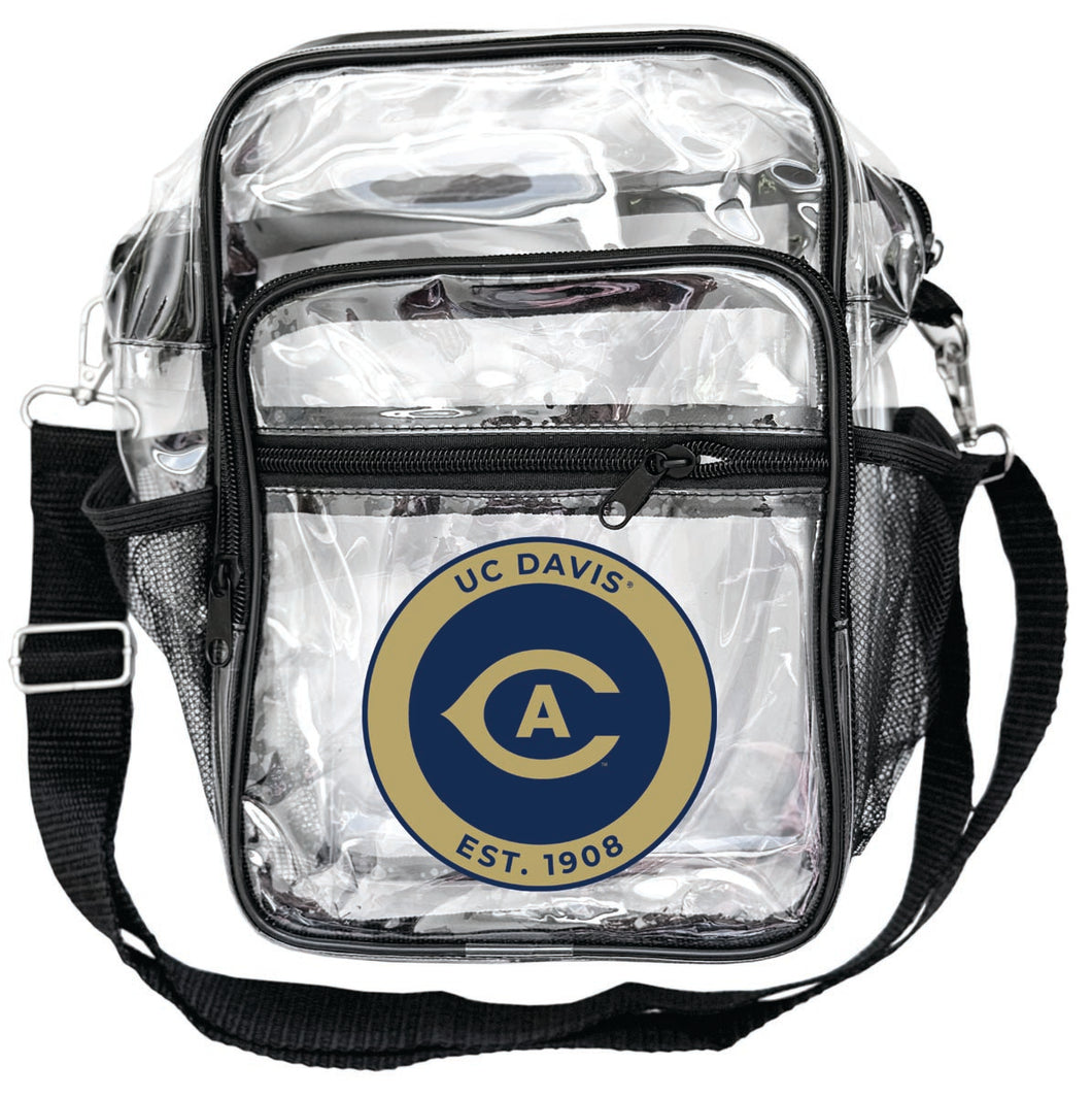 UC Davis Aggies Clear Messenger Crossbody Tote Bag Officially Licensed 