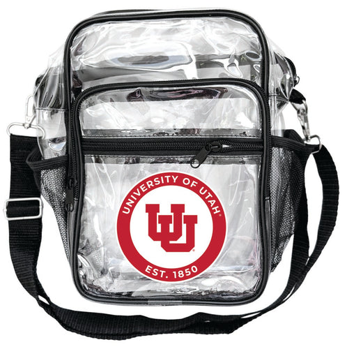 Utah Utes Clear Messenger Crossbody Tote Bag Officially Licensed 