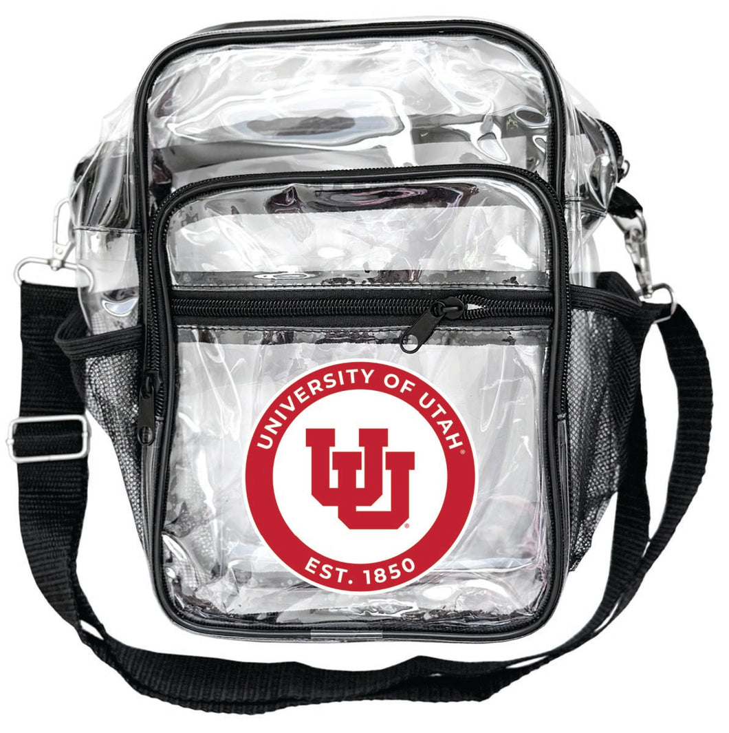 Utah Utes Clear Messenger Crossbody Tote Bag Officially Licensed 