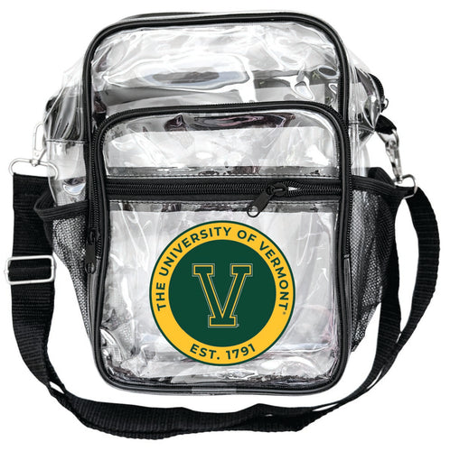 Vermont Catamounts Clear Messenger Crossbody Tote Bag Officially Licensed 