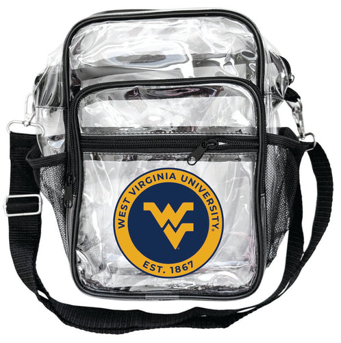 West Virginia Mountaineers Clear Messenger Crossbody Tote Bag Officially Licensed 