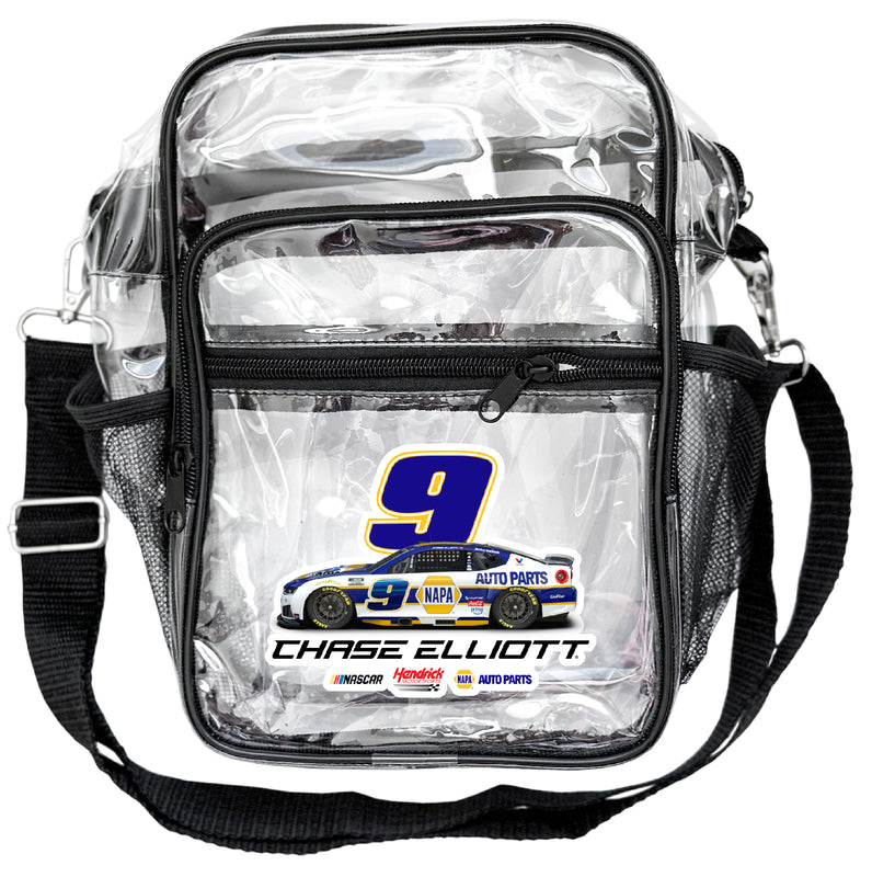 Chase Elliott - NAPA #9 Nascar Offic. Licensed Clear Messenger Crossbody Tote Bag