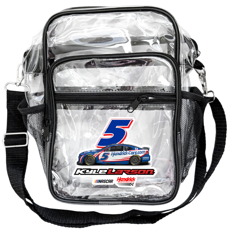 Kyle Larson - Hendricks Cars.com #5 Nascar Offic. Licensed Clear Messenger Crossbody Tote Bag