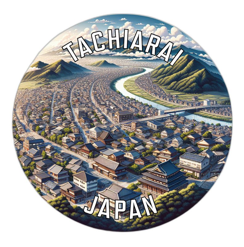 Tachiarai Japan Souvenir Die Cut Flat Magnet 2-Inch