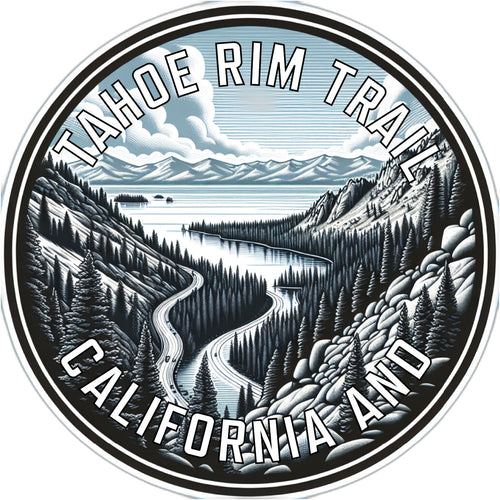 Tahoe Rim Trail Souvenir Die Cut Flat Magnet 6-Inch