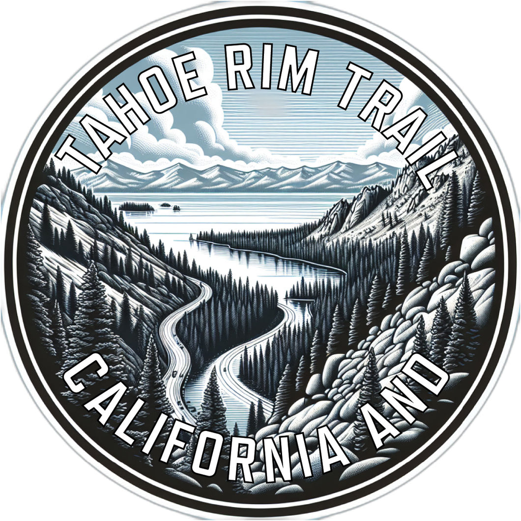 Tahoe Rim Trail Souvenir Die Cut Flat Magnet 6-Inch