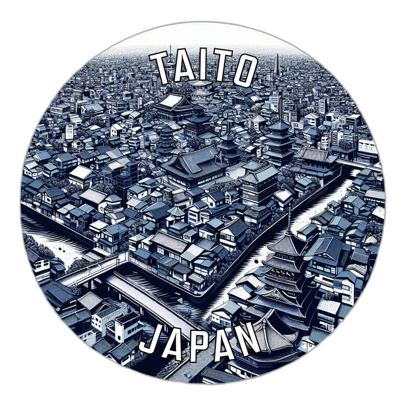 Taito Japan Souvenir Die Cut Flat Magnet 6-Inch