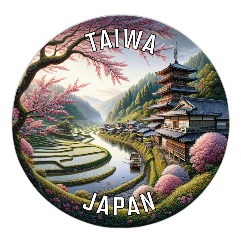 Taiwa Japan Souvenir Die Cut Flat Magnet 2-Inch