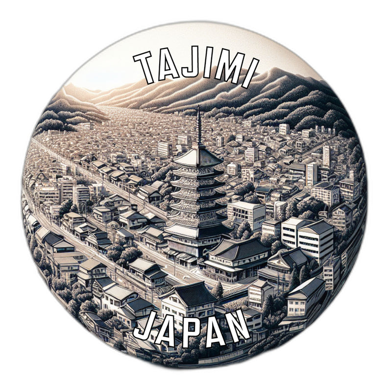 Tajimi Japan Souvenir Die Cut Flat Magnet 2-Inch