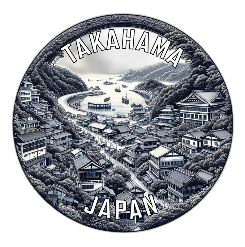 Takahama Japan Souvenir Die Cut Flat Magnet 2-Inch