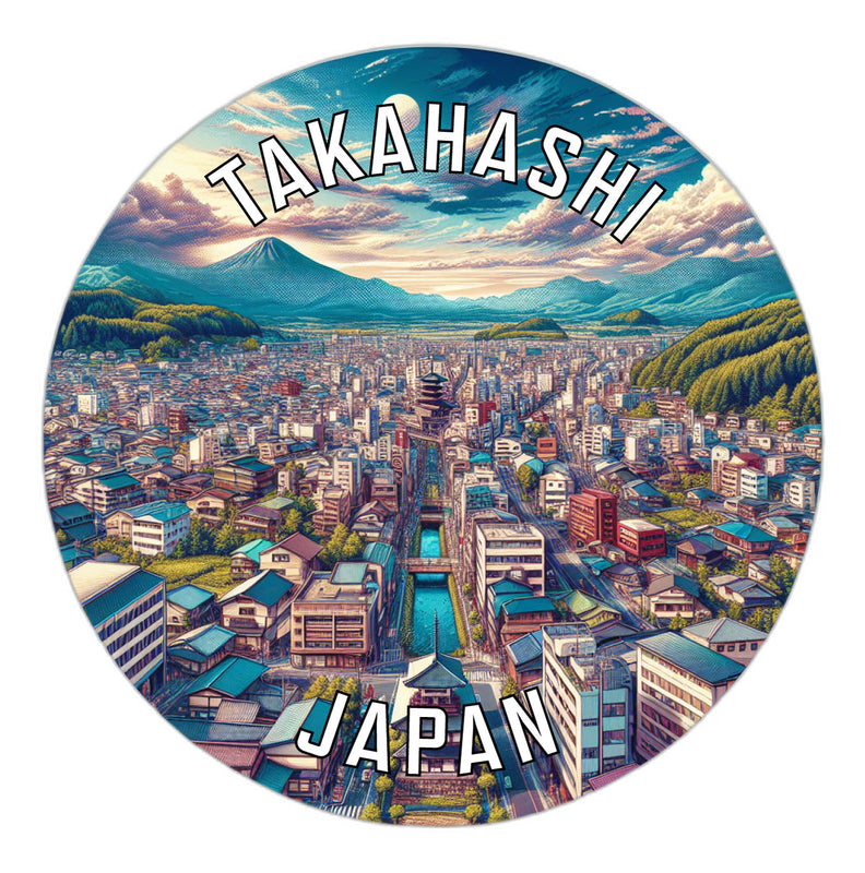 Takahashi Japan Souvenir Die Cut Flat Magnet 2-Inch