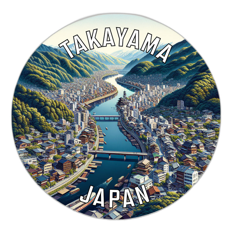 Takayama Japan Souvenir Die Cut Flat Magnet 6-Inch