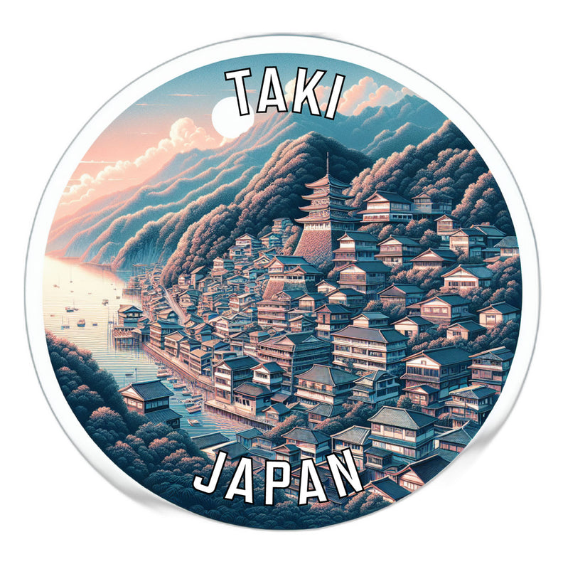 Taki Japan Souvenir Die Cut Flat Magnet 6-Inch