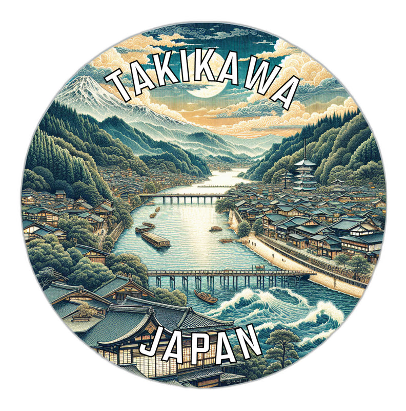 Takikawa Japan Souvenir Die Cut Flat Magnet 6-Inch