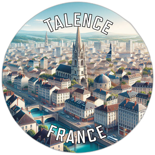 Talence France Souvenir Die Cut Flat Magnet 2-Inch