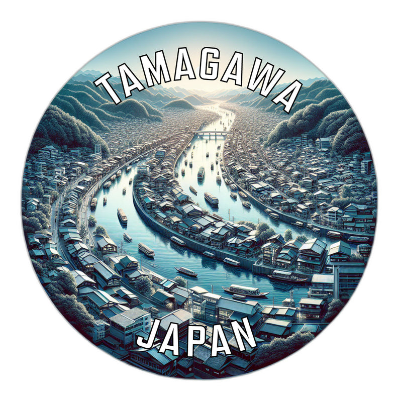 Tamagawa Japan Souvenir Die Cut Flat Magnet 6-Inch