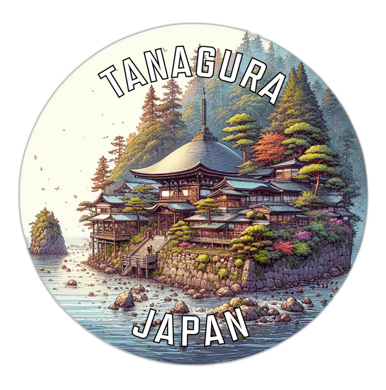Tanagura Japan Souvenir Die Cut Flat Magnet 2-Inch