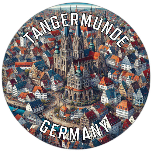 Tangermunde Germany Souvenir Die Cut Flat Magnet 2-Inch