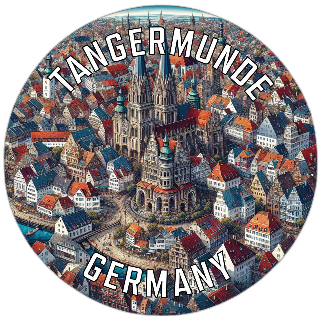 Tangermunde Germany Souvenir Die Cut Flat Magnet 2-Inch