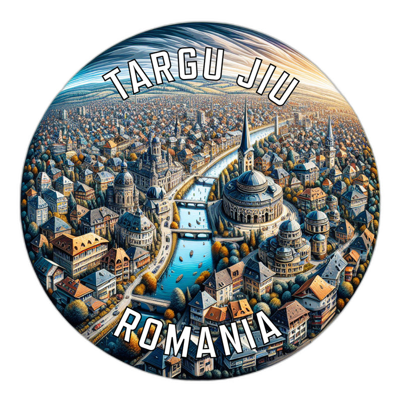 Targu Jiu Romania Souvenir Die Cut Flat Magnet 6-Inch