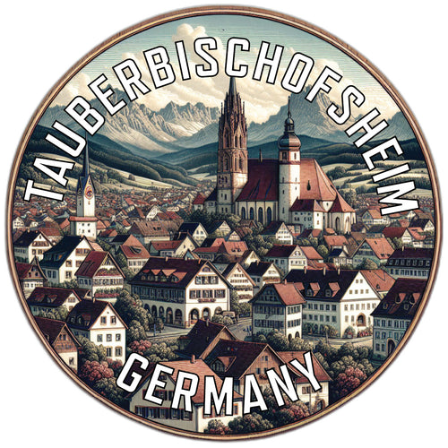 Tauberbischofsheim Germany Souvenir Die Cut Flat Magnet 2-Inch