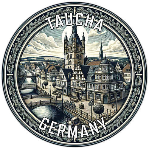 Taucha Germany Souvenir Die Cut Flat Magnet 2-Inch