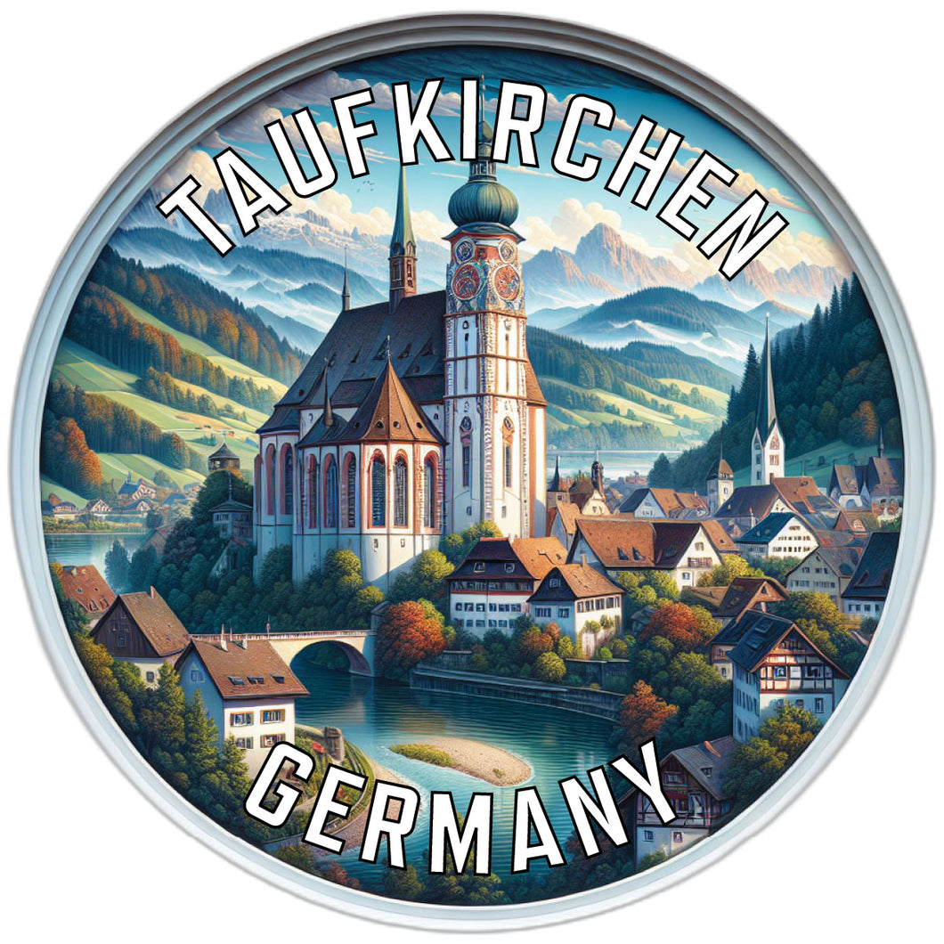 Taufkirchen Germany Souvenir Die Cut Flat Magnet 6-Inch
