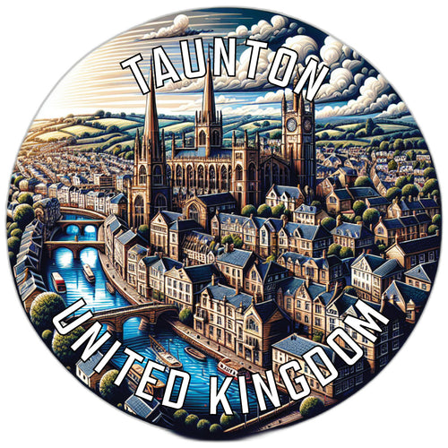Taunton United Kingdom Souvenir Die Cut Flat Magnet 2-Inch