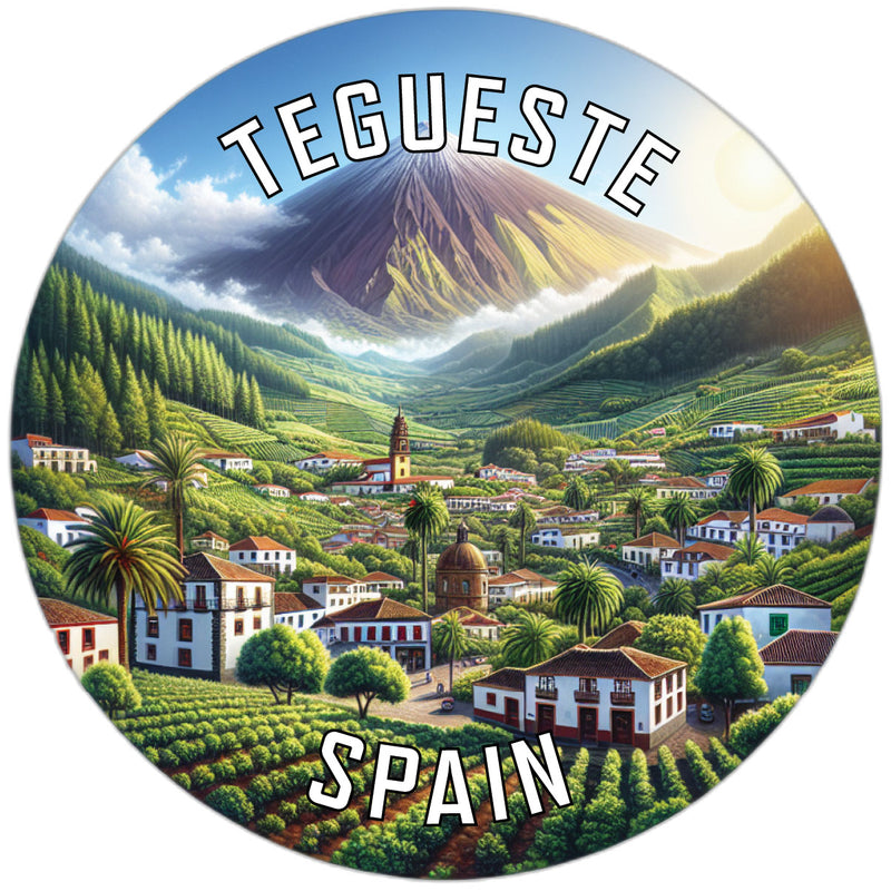Tegueste Spain Souvenir Die Cut Flat Magnet 2-Inch